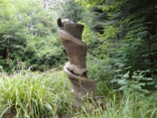 Sculpture of an otter in the grounds