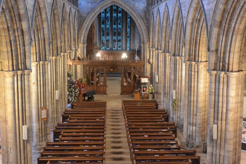 The nave from above