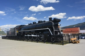Train on display