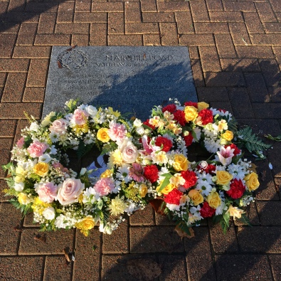 Memorial to firefighter Adrian McGill, St George's Cross